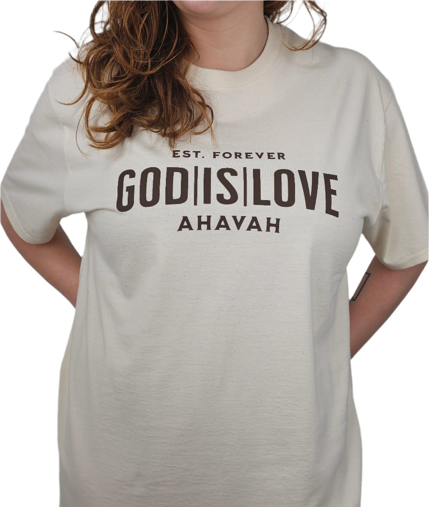 GODISLOVE Logo Natural T-Shirt